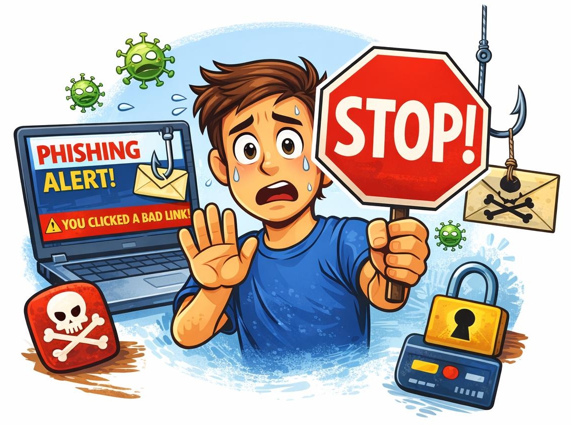STOP! You are here because you clicked on a phishing link