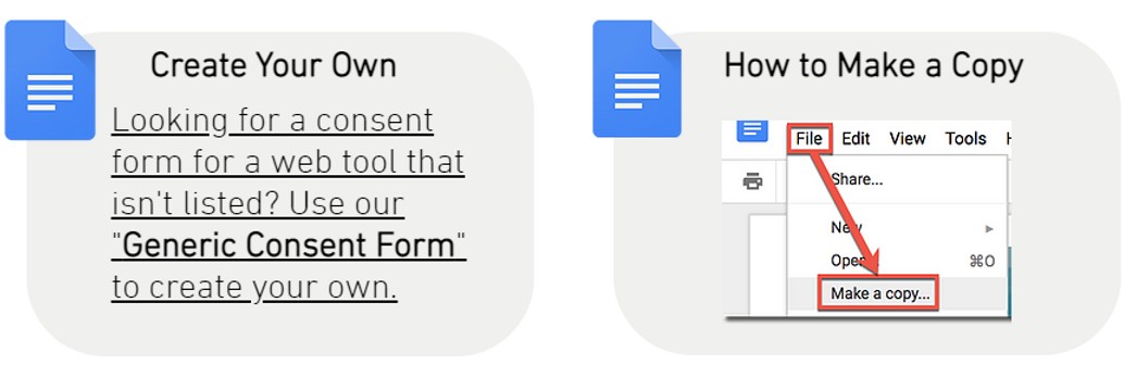 Create copy of consent form template