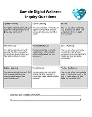 Digital Wellness Sample Inquiry Question